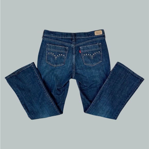 Levi's Denim - Levi's 515 Women’s‎ Size 10 S/C Bootcut Blue Jeans Embroidered Studded 32x28